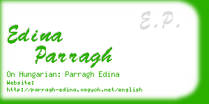 edina parragh business card